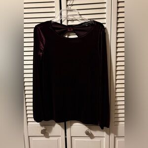 Adrianna Papell Burgundy Shirt Size 5 cutout back design